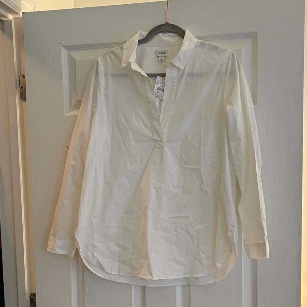 J. Crew Women's Cream Button Down Shirt